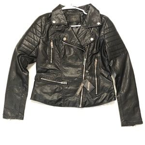 Blank NYC vegan Leather black jacket SZ M